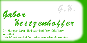 gabor weitzenhoffer business card